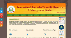 Desktop Screenshot of ijsrms.com