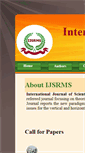 Mobile Screenshot of ijsrms.com