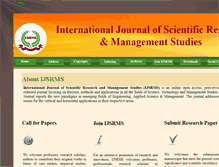 Tablet Screenshot of ijsrms.com